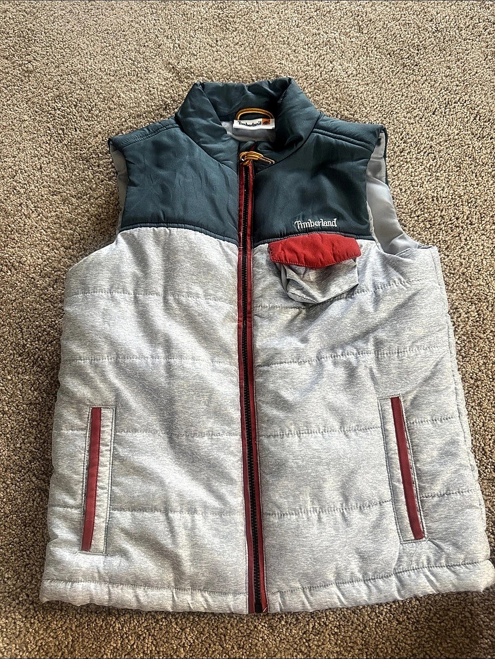 Timberland Puffer Vest unisex Size 6 Color Block